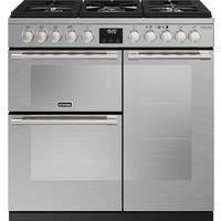 Stoves Sterling Deluxe ST DX STER D900DF SS 90cm Dual Fuel Range Cooker - Stainless Steel - A Rated, Stainless Steel