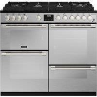 Stoves Sterling Deluxe ST DX STER D1000DF GTG SS 100cm Dual Fuel Range Cooker - Stainless Steel - A Rated, Stainless Steel
