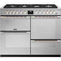 Stoves Sterling Deluxe ST DX STER D1100DF SS 110cm Dual Fuel Range Cooker - Stainless Steel - A Rated, Stainless Steel
