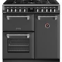 Stoves Richmond Deluxe ST DX RICH D900DF AGR Dual Fuel Range Cooker - Anthracite - A Rated, Black