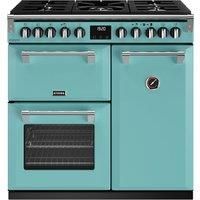 Stoves Richmond Deluxe ST DX RICH D900DF CBL Dual Fuel Range Cooker - Country Blue - A Rated, Blue