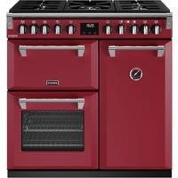Stoves Richmond Deluxe ST DX RICH D900DF CRE_ Dual Fuel Range Cooker - Chilli Red - A Rated, Red