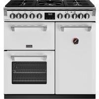 Stoves Richmond Deluxe ST DX RICH D900DF IWH Dual Fuel Range Cooker - Icy White - A Rated, White