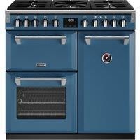 Stoves Richmond Deluxe ST DX RICH D900DF TBL_ Dual Fuel Range Cooker - Thunder Blue - A Rated, Blue