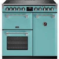 Stoves Richmond Deluxe ST DX RICH D900Ei RTY CBL Electric Range Cooker with Induction Hob - Country Blue - A/A Rated, Blue