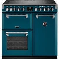 Stoves Richmond Deluxe ST DX RICH D900Ei RTY KTE Electric Range Cooker with Induction Hob - Kingfisher Teal - A/A Rated, Green
