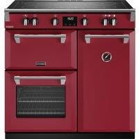 Stoves Richmond Deluxe ST DX RICH D900Ei TCH CRE Electric Range Cooker with Induction Hob - Chilli Red - A/A Rated, Red