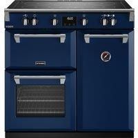 Stoves Richmond Deluxe ST DX RICH D900Ei TCH MBL Electric Range Cooker with Induction Hob - Midnight Blue - A/A Rated, Blue