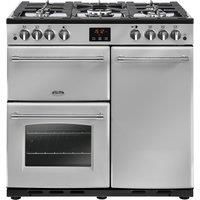 Belling 444411733 90cm Farmhouse X90G Double Oven Gas Cooker in Silver