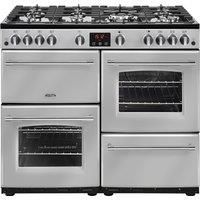 Belling 444411736 100cm Farmhouse X100G Double Oven Gas Cooker in Silv