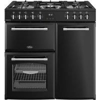 Belling 444411820 90cm Wide Farmhouse Dual Fuel Range Cooker in Black