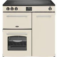 Belling 444411824 90cm Wide Farmhouse Induction Range Cooker in Cream