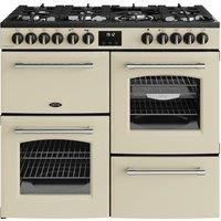 Belling 444411830 100cm Wide Farmhouse Dual Fuel Range Cooker in Cream