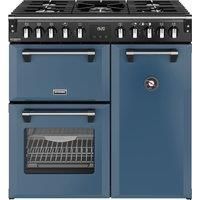 Stoves Richmond DX 90DF 90cm Dual Fuel Range Cooker - Twilight Blue - A Rated, Blue