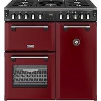 Stoves Richmond DX 90DF 90cm Dual Fuel Range Cooker - Garnet Red - A Rated, Red