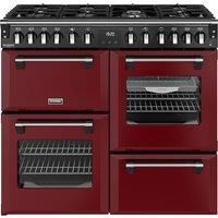 Stoves Richmond Deluxe 100DF 100cm Dual Fuel Range Cooker - Garnet Red - A Rated, Red