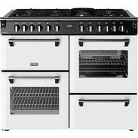 Stoves Richmond Deluxe 110DF 110cm Dual Fuel Range Cooker - Ice White - A Rated, White