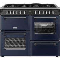 Stoves Richmond Deluxe 110DF 110cm Dual Fuel Range Cooker - Midnight Blue - A Rated, Blue