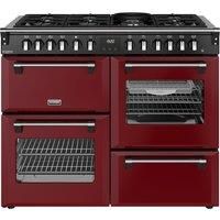 Stoves Richmond Deluxe 110DF 110cm Dual Fuel Range Cooker - Garnet Red - A Rated, Red