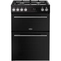 Belling 444412048 Free Standing Dual Fuel Cooker with Gas Hob 60cm Black /