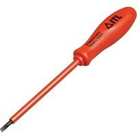 Insulated Tools Ltd 01860 Flat Terminal Screwdriver 75 mm x 3 x 0.5, Orange