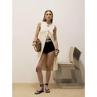 River Island Longline Sleeveless Cardigan - Cream