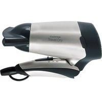 Paul Anthony Travel Dry 1200w Travel Hair Dryer / 2 Heat Settings / 2 Speed Settings / Folding Handle / Concentrator Nozzle / Safety cut-off / Hang up Loop / Dual Voltage 110/240v - Silver - H1010SV