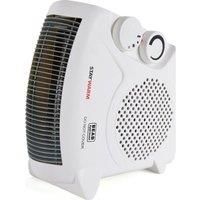 Lloytron F2003 Portable Electric Floor Fan Heater Hot &Cool Silent Upright 2000W