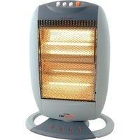 Lloytron F2106GR Halogen Heater|3 Heat settings|Auto Cut Off|90 Oscillation|Grey