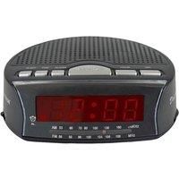 LLOYTRON ‘Daybreak’ Alarm Clock Radio with Buzz Alarm or Radio - Snooze Function - Sleep Timer - Rotary Tuning and Volume Controls – Mains Operated – AM / FM Radio - J2006BK – Black
