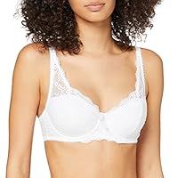 Pour Moi£ Women/'s Flora Lightly Padded Underwired Bra Non Wired, White (White White), (Size:32D)