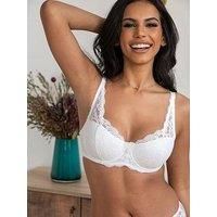 Pour Moi£ Women/'s Flora Lightly Padded Underwired Bra Non Wired, White (White White), (Size:32F)