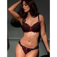 Pour Moi£ Women/'s Amour Padded Underwired Bra Black/Scarlet, (Size:36C)