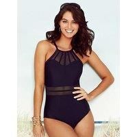 Pour Moi 11107 Beach Bound High Neck Swimsuit Black