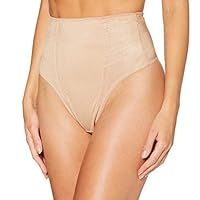 Pour Moi£ Women's Hourglass Firm Control Thong Shapewear Briefs, Caramel, 20