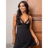 Pour Moi Dark Romance Chemise	21708 Sexy Lace Semi Sheer Nightdress Nightwear