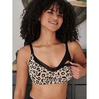 Pour Moi 18602 Love To Lounge Cotton Nursing Bra 32-38 A-G Animal Print