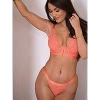 Pour Moi India High Leg Thong - Bright Orange
