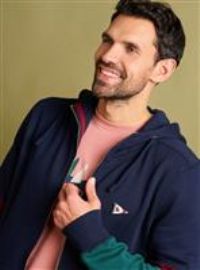 BRAKEBURN Colour Block Zip Thru Hoodie S