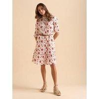 Fan Floral Knee Length Dress