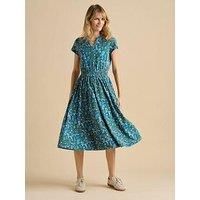 Teal Shoreline Meadow Midi Dress