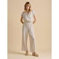 Wide Leg Stripe Jumpsuit