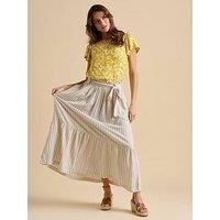 Stripe Paper Bag Skirt