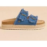 Brakeburn Denim Platform Sandals