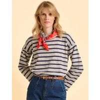 Brakeburn Women's Chesil Long Sleeve T-Shirt in Cream | Size: 12