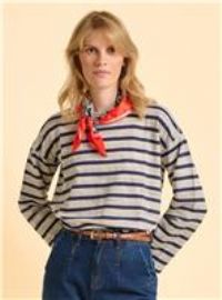 Brakeburn Women's Chesil Long Sleeve T-Shirt in Cream | Size: 14