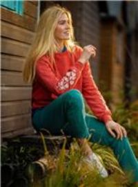 Brakeburn Ferndown Crew Neck Sweatshirt - Red