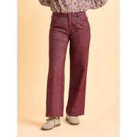 Brakeburn Women's Burgundy Neve Trouser | Size: 18
