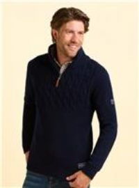 BRAKEBURN Ainsworth Knit 1/4 Zip Sweatshirt M