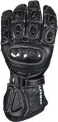 Duchinni Bambino Youth Motorcycle Motorbike Leather Gloves Black